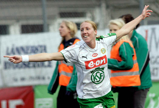 Sara Johansson, Hammarby jublar efter att ha gjort 2-0