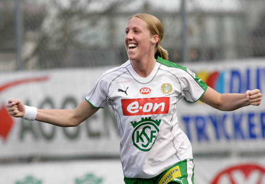  Sara Johansson, Hammarby jubel efter att ha gjort 2-0