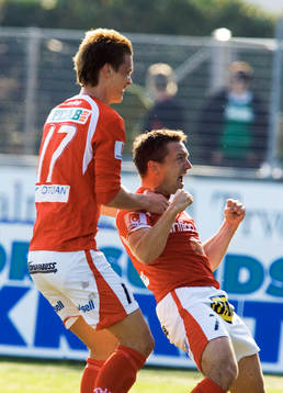 Viktor Elm och Mikael Blomberg, Kalmar, jubel