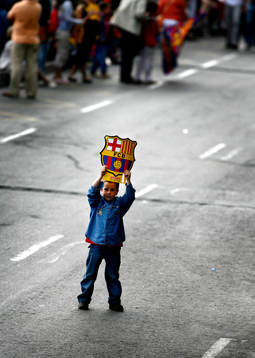 Vilt firande i Barcelona