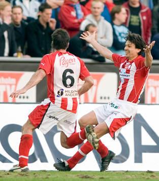 Jari Litmanen, Malmö.  Jubel.