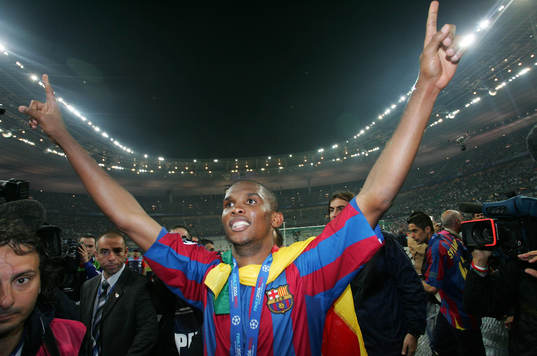 Samuel Etoó, Barcelona (Jubel)