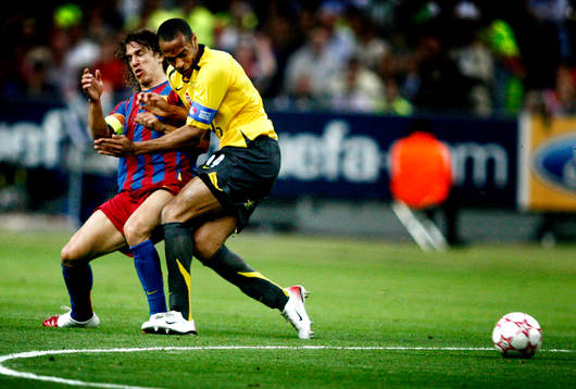 Carles Puyol, Barcelona och Thierry Henry, Arsenal