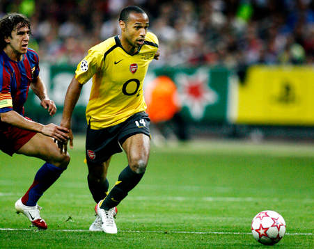 Carles Puyol, Barcelona och Thierry Henry, Arsenal