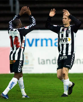 Kevin Amuneke och Johan Andersson, Landskrona (Jubel)