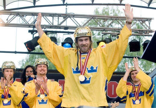 Ishockey, VM, VM-guld,  Sverige, Firande av VM-guldet i