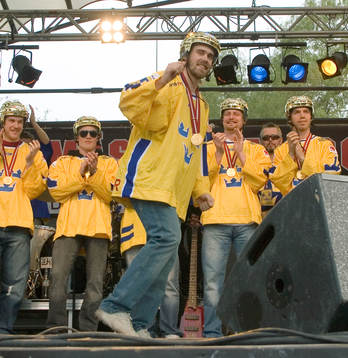 Ishockey, VM, VM-guld, Sverige, Firande av VM-guldet i