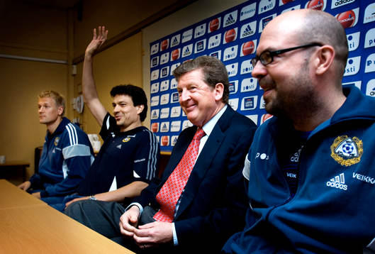 Toni Kuivasto, Jari Litmanen och Roy Hodgson,