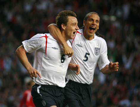   John Terry och Rio Ferdinand (Jubel