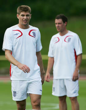 Steven Gerrard och Wayne Bridge