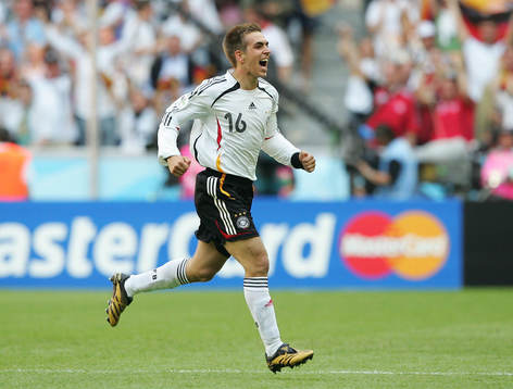   Philipp Lahm, jubel efter 1-0.