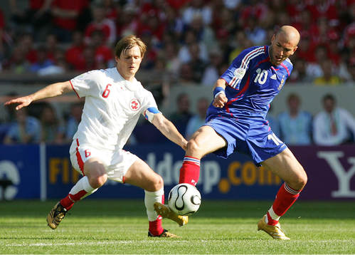 Johann Vogel, Schweiz och Zinedine Zidane, Frankrike