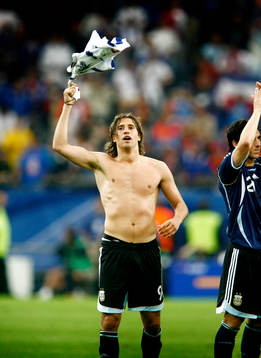 Fotboll, VM 2006, Hernan Crespo, Argentina, jubel