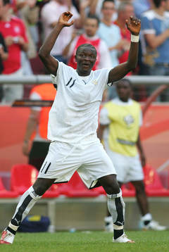  Sulley Muntari, Ghana, jubel efter 0-2.