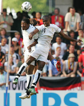 Asamoah Gyan, Ghana, Tomas Ujfalusi, Tjeckien och Matthew Amoah, Ghana. Nickduell.