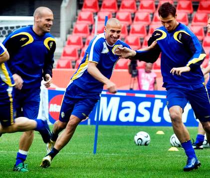  Fredrik Ljungberg, Henrik Larsson och Zlatan Ibrahimovic, Sverige.