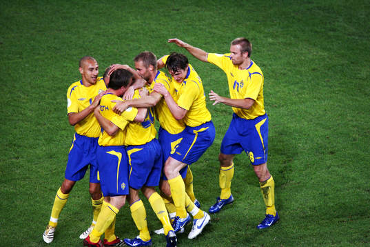 Jubel, Henrik Larsson, Tobias Linderoth, Olof Mellberg, Kim