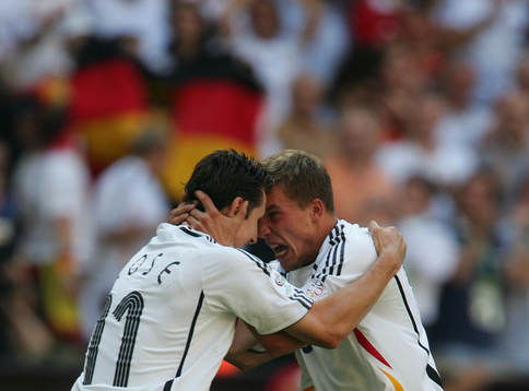  Lukas Podolski och Miroslav Klose, Tyskland (Jubel)