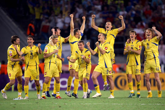  Ukraina klara för kvartsfinal efter straffar, jubel, glädje.