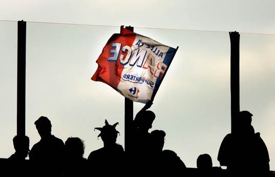 Fotboll, VM 2006, Fans, supporters till Frankrike, flagga,