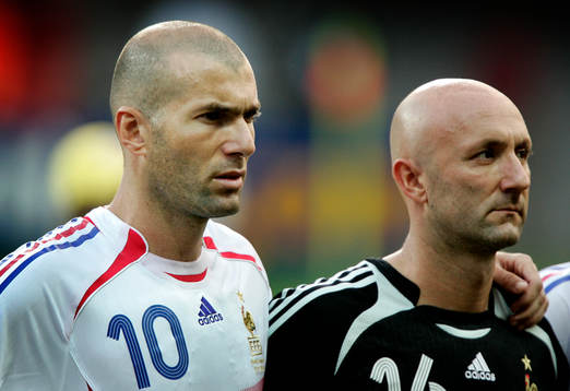 Fotboll, VM 2006, Zinedine Zidane, och Fabien Barthez,
