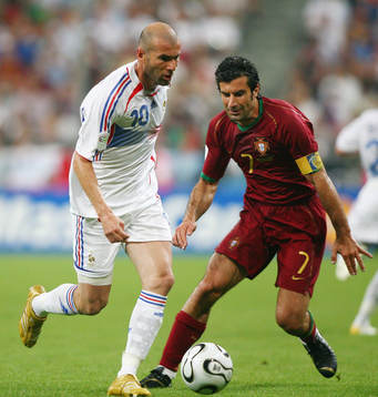 Zinedine Zidane, Frankrike och Luis Figo, Portugal