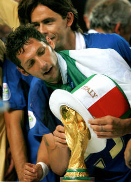 Marco Materazzi, Italien, jubel, glädje, hatt,