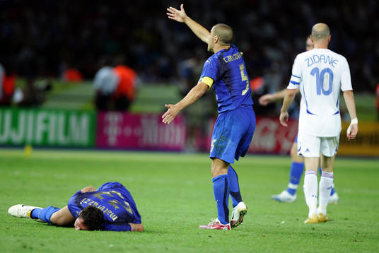 Fabio Cannavaro, Marco Materazzi, Italien, Zinedine Zidane,