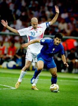 Zinedine ZIdane, Frankrike och Gennaro Gattuso, Italien