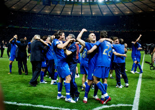 Italien är världsmästare, jubel, firande