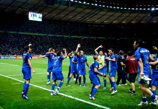 Italien är världsmästare, jubel, firande