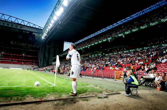 Parken i Köpenhamn. Interiör, arena, stadion. Tobias