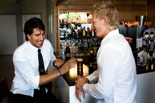 Sveriges tränare och några av spelarna träffades i