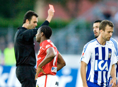 Utvisning, Brima Koroma, Kalmar och domare Martin