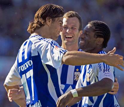 George Mourad, Göteborg och Samuel Wowoah, jubel, glädje