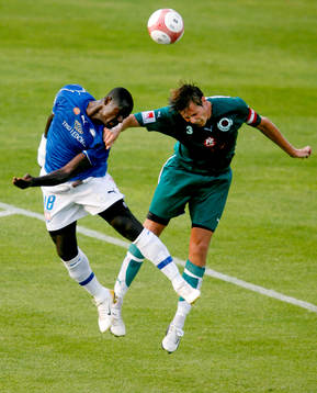 Michael Mensah, Trelleborg och Daniel Olsson, Väsby