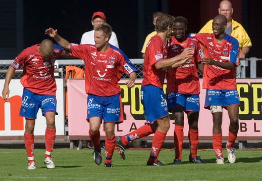 Fotboll. Svenska Cupen. Helsingborg - Elfsborg. HIF-jubel