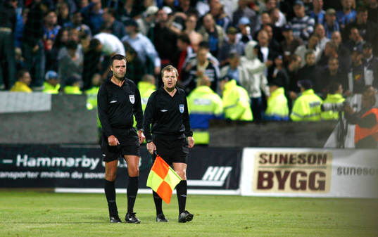 Matchen avbröts kort