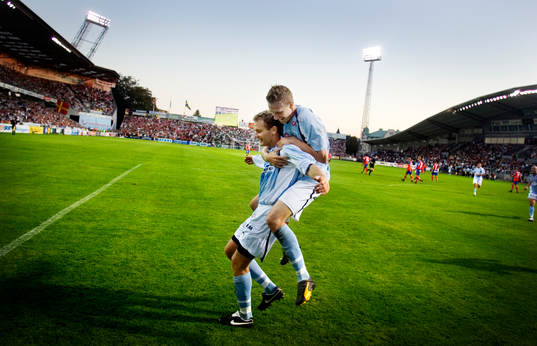Jonatan Johansson och Marcus Pode, Malmö. Jubel