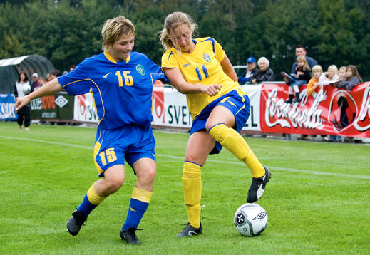   Louise Fors, Hammarby och Anastassiya Sautkina, Kazakstan.