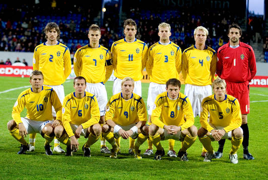 Laguppställning, lagfoto, Sverige: Mikael Nilsson, Niclas