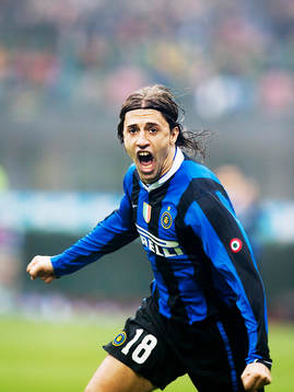  Hernan Crespo, Inter,  jubel efter mål.