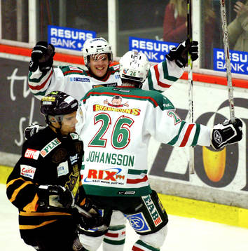 Pär Arlbrandt och Jacob Johansson, Rögle, jubel