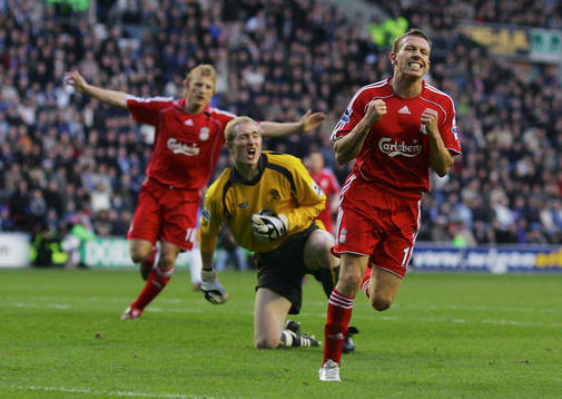   Craig Bellamy, Liverpool jubel.