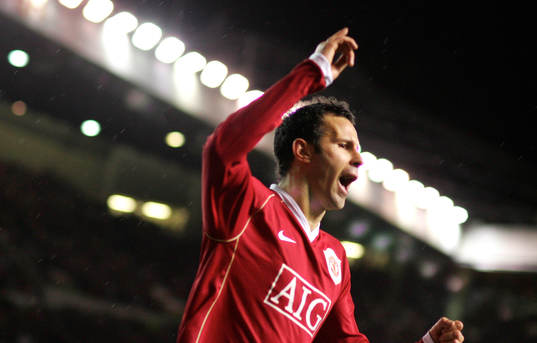  Ryan Giggs, Manchester United, jubel efter 2-1.