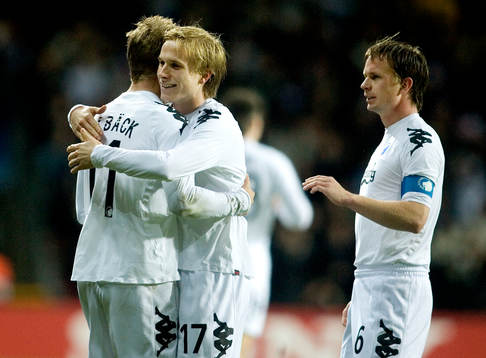 Marcus Allbäck, Oscar Wendt och Tobias Linderoth,