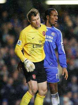 Jens Lehmann, Arsenal och Didier Drogba,  Chelsea