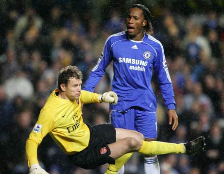 Jens Lehmann, Arsenal och Didier Drogba,  Chelsea