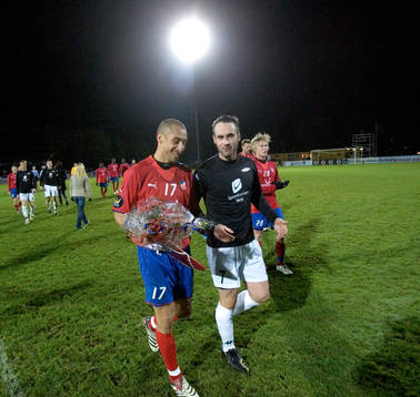 Henrik Larsson, helsingborg lämnar Österås idrottsplats,
