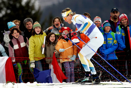 LA CLUSAZ 061217 skidor, längd, världscupen, 4x10 km,